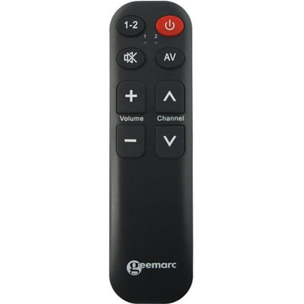 Förenklad universalfjärrkontroll GEEMARC TV5 - 7 programmerbara knappar Svart