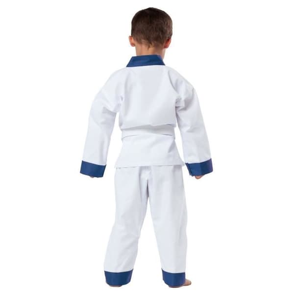 Barn Judo Kimono Drachenkralle - vit/blå - 100 cm Vit blå 110 cm