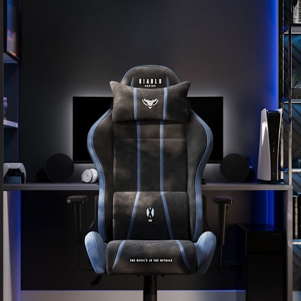 Chaise gaming i tyg Diablo X-One 2.0 Normal Size, Nattblå