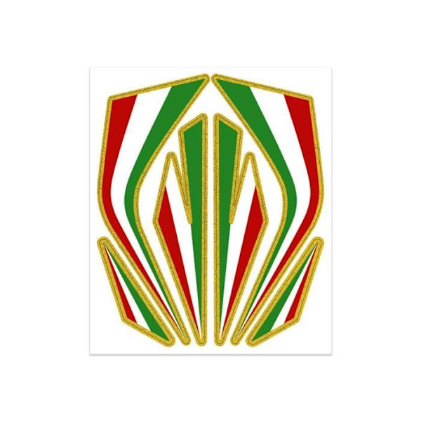 Italien flagga dekorativa klistermärken Dekal, bord 16 x 13,5 cm
