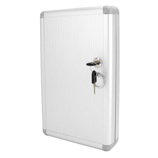 Nyckelskap - QWORK - WD9959 - Aluminium - 24 Positioner - Låsbar Silver