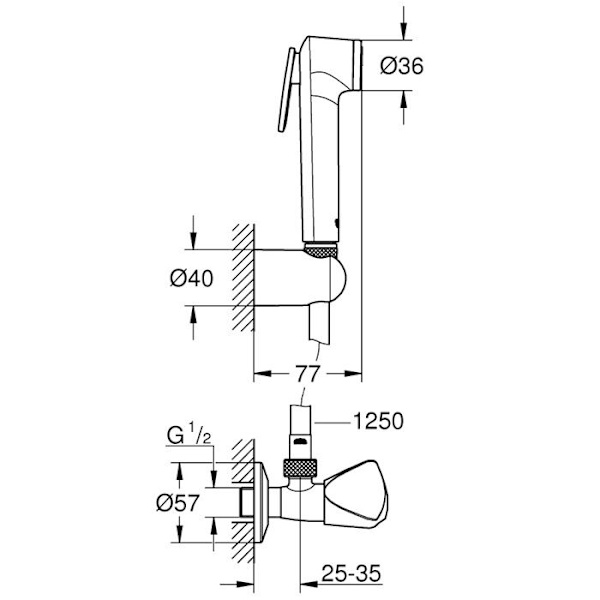 Handdusch - GROHE - Tempesta-F Trigger Spray 30 - Krom - 1 spray - SpeedClean anti-kalk Krom