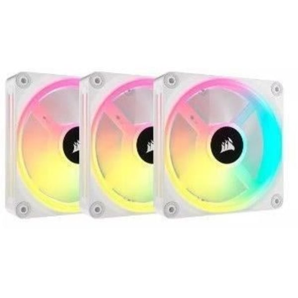 PC ventilation - CORSAIR - QX RGB Series - iCUE LINK QX120 RGB WHITE - 120mm - Startkit Vit