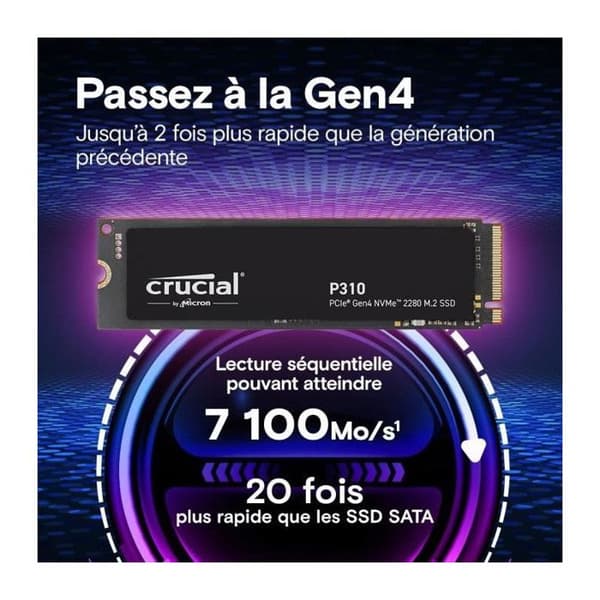 Crucial P310 - SSD - 4 To - P