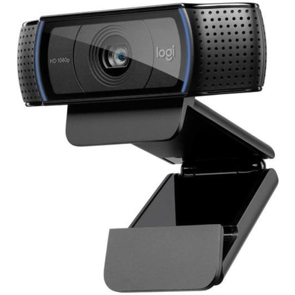 LOGITECH - Pro C920 Refresh HD-webbkamera - Inbyggd mikrofon - Perfekt för FaceTime och Skype - Svart