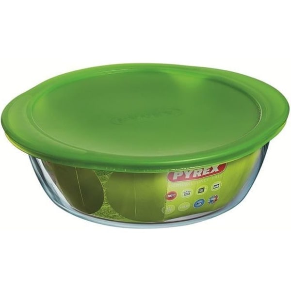 PYREX Ugnsform + lock Cook and Store Basic 26 cm transparent Grönt och transparent