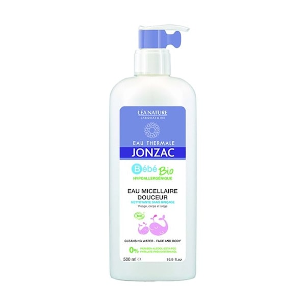 Mikellärvatten - Jonzac - Bebis - 500ml - Hypoallergen - Utan Paraben - Lugnande