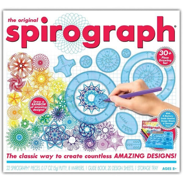 Spirograph - Klassisk box set 30 delar - Silverlit - Konst och matematik - Från 8 år Flerfärgad