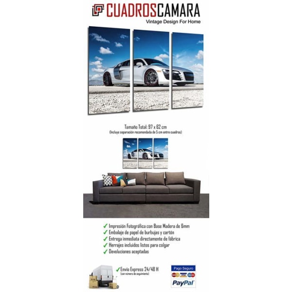 Målning - canvas Cuadros cámara - PST26363 - Flerfärgad affisch fotoram 97 x 62 cm