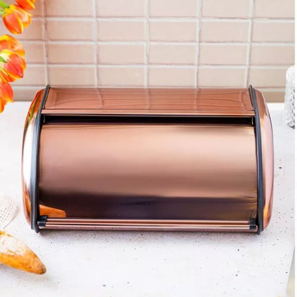 Brödkorg - KINGHOFF - KH-1840 - Rostfritt stål - Roséguld - Modern design ROSA GULD
