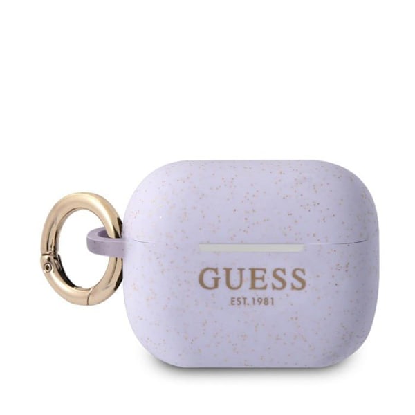 Casque - hörlurar Guess - GUAPSGGEU - AirPods Pro fodral lila silikon glittrig