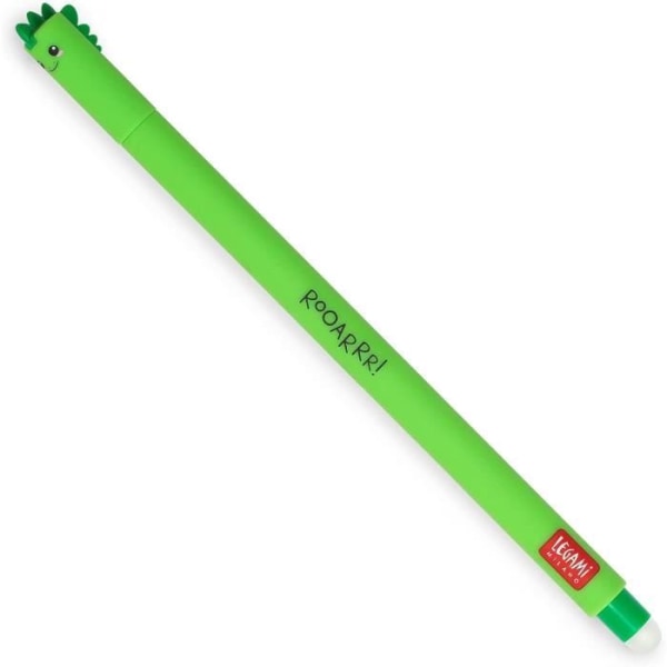 Legami Erasable Gel Pen - Dinosaurie - 0,7 mm - Grönt bläck - Termiskt bläck - Unikt