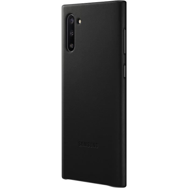 Svart läderfodral Note10 Svart