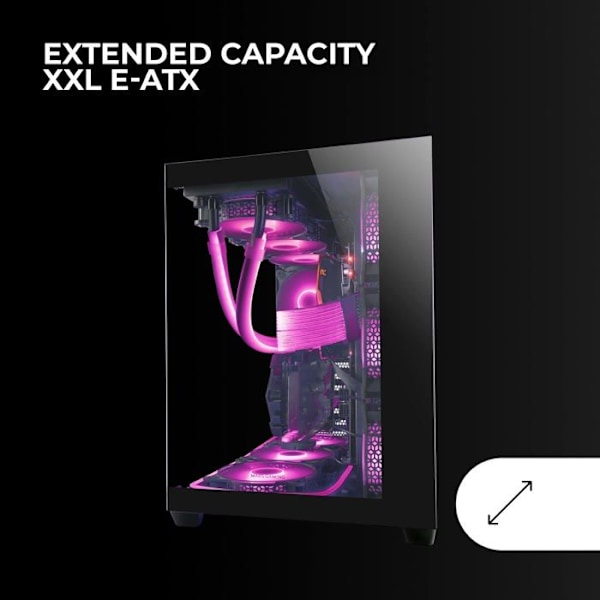 Mars Gaming MCV4 XXL PREMIUM Semi-Tower ATX Fodral Svart