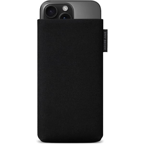 Skyddshus - Adore June - iPhone 16 Pro Max 2024 - Återvunnen Nylon - Vattentålig - Tillverkad i Europa Svart
