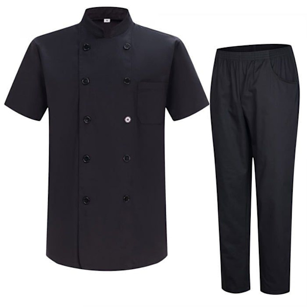 Komplett professionell outfit - Misemiya professionell uniform - MZ-8421-8312 - Kockjacka och byxor för män Svart XXXXL