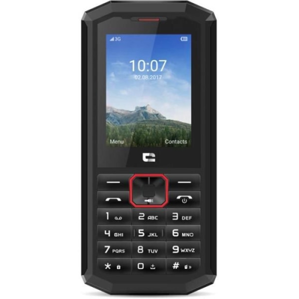 CROSSCALL Mobiltelefon Spider X5 - 3G - Micro SDHC-kortplats - GSM - 240 x 320 pixlar - TFT - RAM 64 MB - 2 MP - Svart och röd