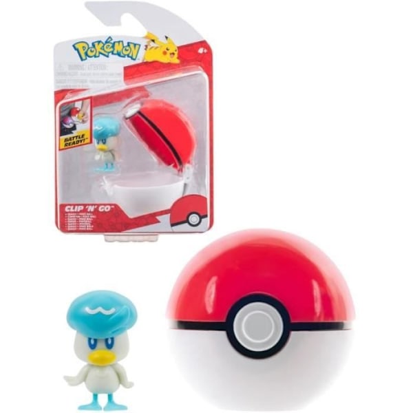Leksak - JAZWARES - POKEMON PKW3630 - Clip 'N' Go Quaxly - Poke Ball - Barn