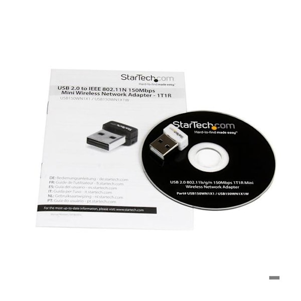 USB WiFi-adapter - STARTECH.COM - USB150WN1X1W - 150 Mbps - 2.4 GHz - Vit سفید