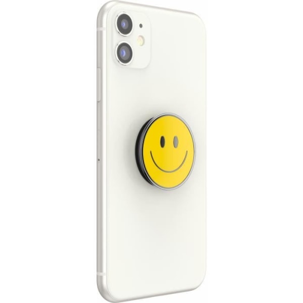 Popsockets Be Happy emalj smartphonegrepp - gul - 39,74x7x24,25 mm