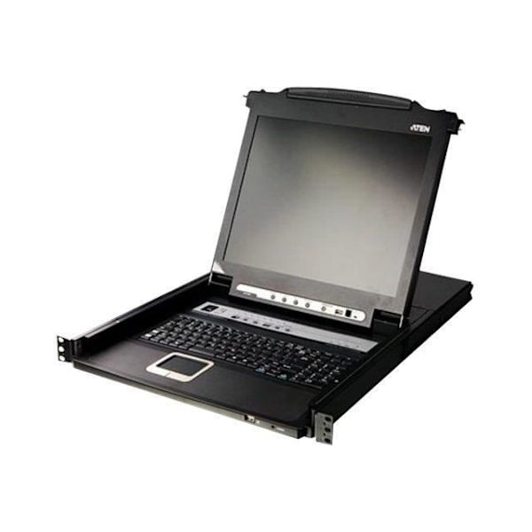Switch KVM - ATEN - CL5716N - 16 portar - LCD-skärm - Upplösning 1280x1024 Svart