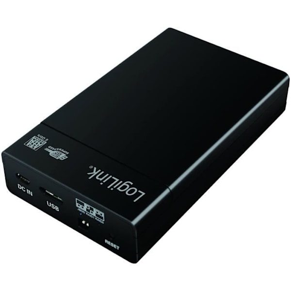 Logilink USB 3.0 Raid 2-fack hårddiskhölje för (2 x 2,5) SATA Bygg Höjd-hårddiskar/SSD:er Svart