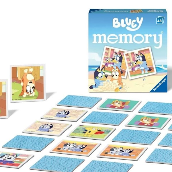 Brädspel - RAVENSBURGER - Mini Memory® Bluey - 48 bildkort - Främjar koncentrationen