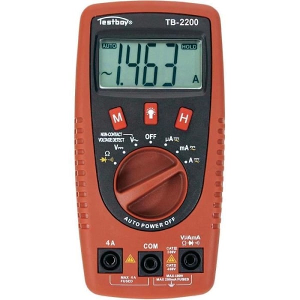 Digital multimeter - TESTBOY - TB-2200 - Wired - 600 V - 8 A