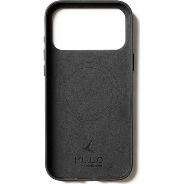 Smartphonefodral - MUJJO - iPhone 17 Pro Max - Fullnarvsläder - Mikrofiberfoder - MagSafe-kompatibel Svart