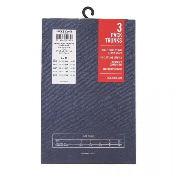 JACK & JONES herrboxers - pack x3 - bomull - mörkblå Mörkblå jag