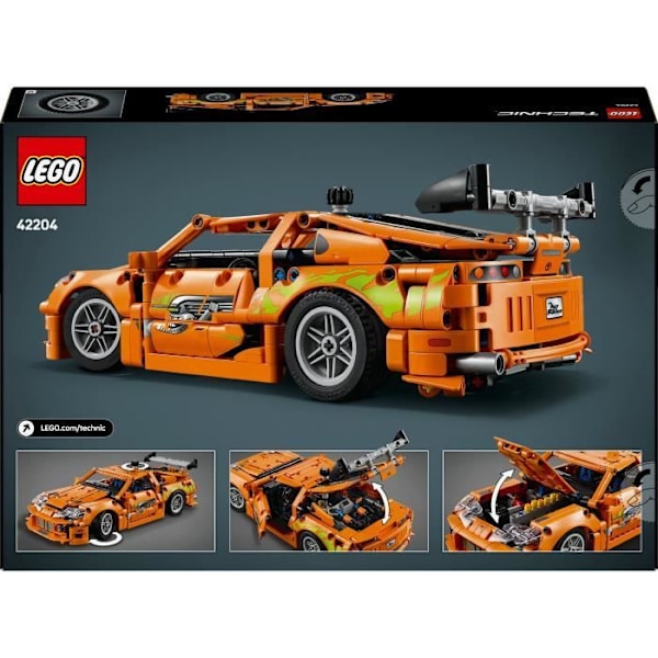LEGO Technic 42204 Fast and Furious Toyota Supra MK4 - Bil leksak för pojkar från 9 år