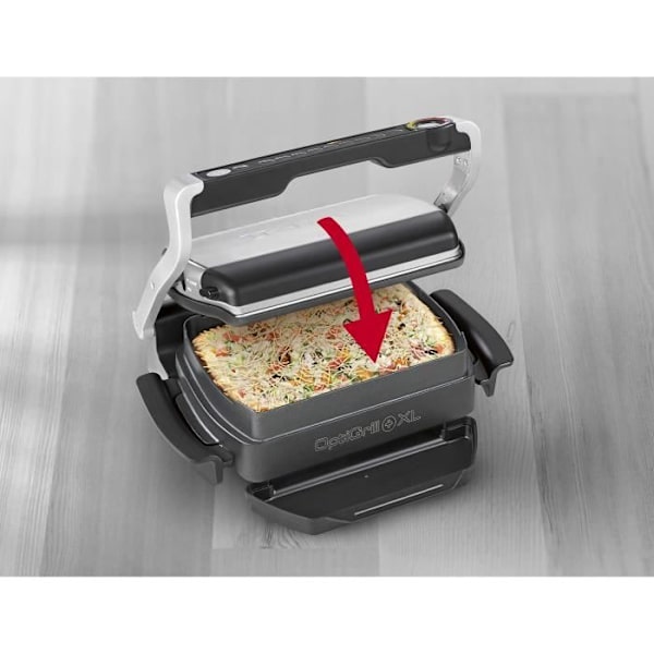 2 L skål - Tefal - XA7268 - OptiGrill Snacking-Baking - Svart - 2000 Watt Svart