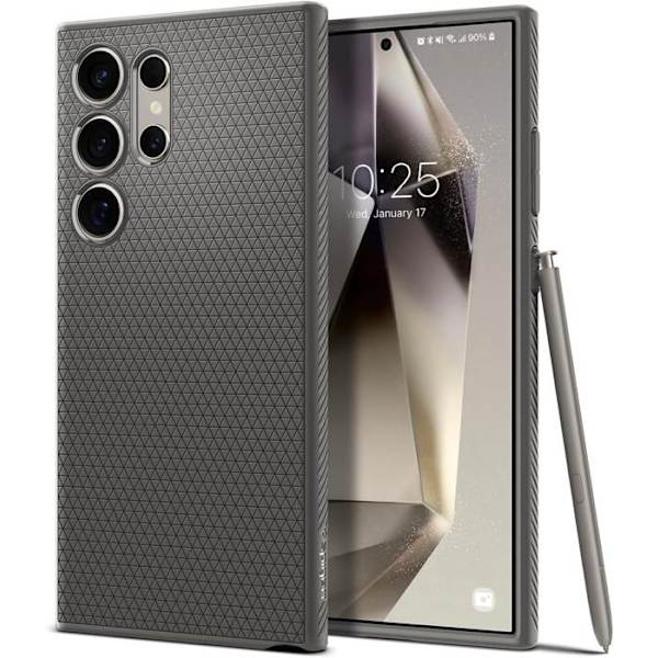 Spigen Liquid Air - Fodral för Samsung Galaxy S24 Ultra (Granitgrå) Grå