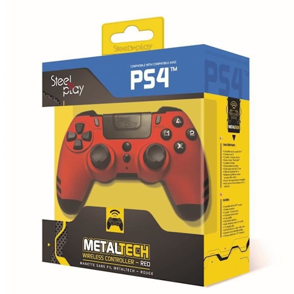 SteelPlay Metaltech Red Wireless Controller för PS4