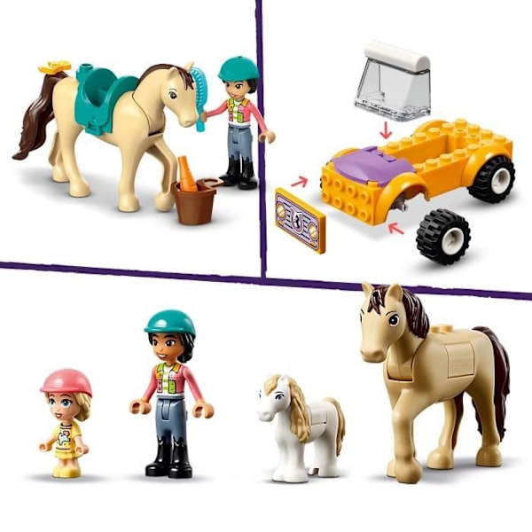 LEGO® 42634 Friends Häst- och ponnysläp, leksak med Liann, Zoya och 2 djurfigurer Flerfärgad