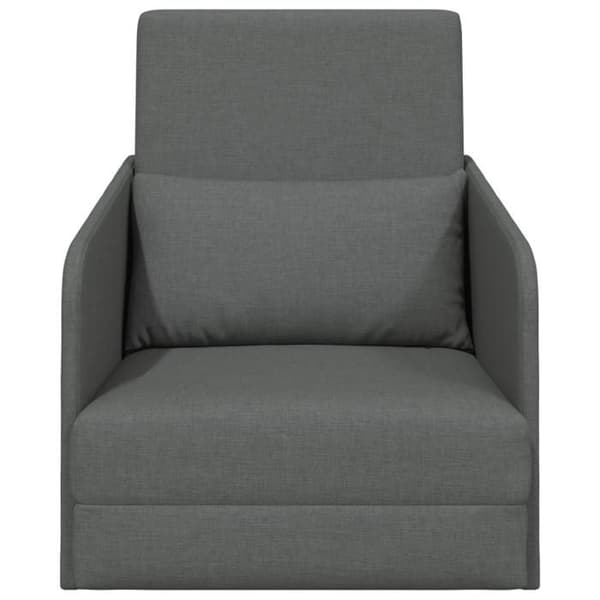 Soffa Utdragbar 2 i 1 Mörkgrå 65x80x83 cm Tyg