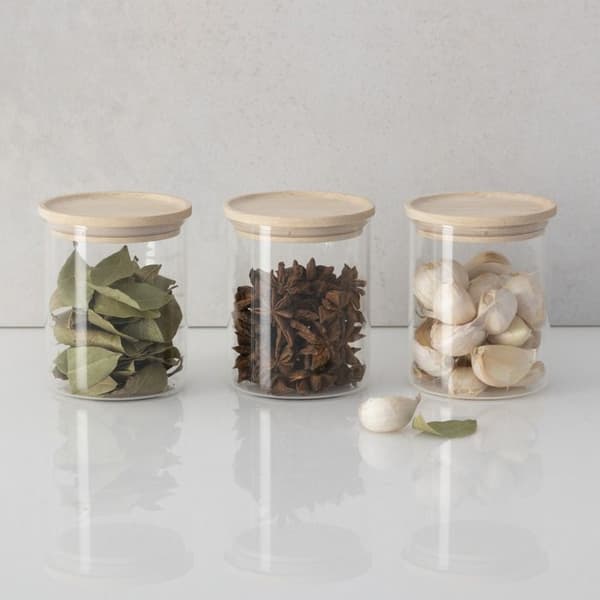 Set med 3 hermetiska glasburkar 350ml "Hermet" - 5five Transparent