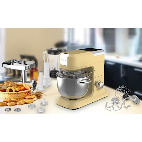 Multifunktionsrobot - Harper - Köksmaskin - 700W - 4,5L skål i rostfritt stål - 1,5L mixer