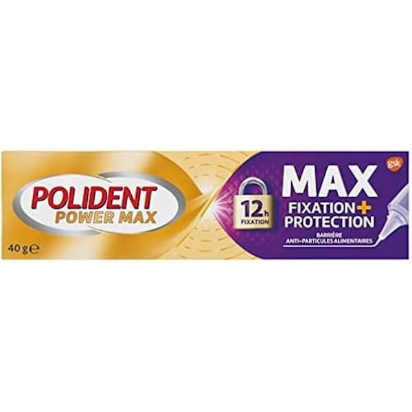 Fixeringskräm - POLIDENT - Maximalt Kontrollerad - Tandproteser - Precisionstips - 40g Vit