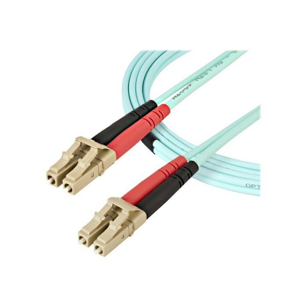 OM4 fiber optic kabel - STARTECH.COM - Duplex multimode LC LC - 2 m - 100 Gb - Aqua Aqua