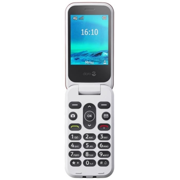 Doro 2880 2,8" Micro SIM Senior Flip Mobiltelefon Röd