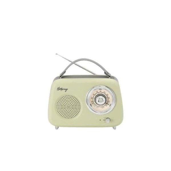 Radio Halterrego Högtalare/Retro radio RMS 5W, Bluetooth, FM-radio, USB-spelare, Aux IN, Uppladdningsbart batteri, olivgrön