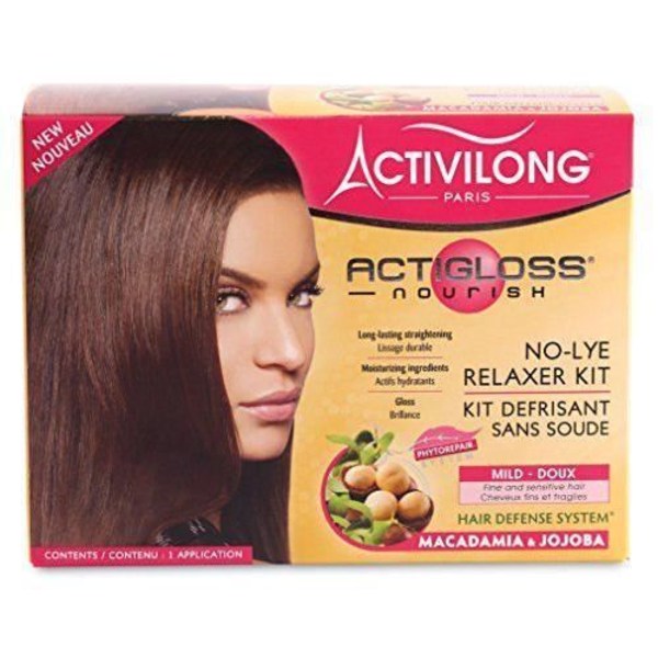 Activilong Actigloss Nourish Kit Macadamia och Jojoba Mild Mild No-Lye Relaxer - 5016