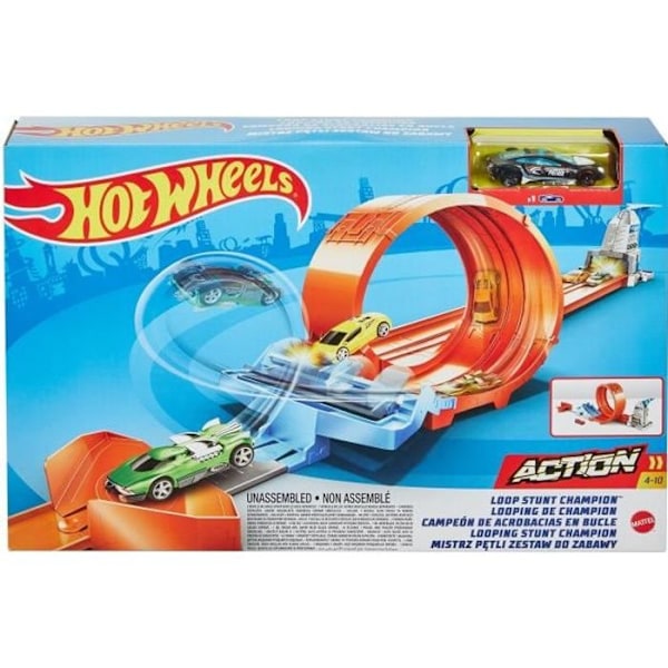 Hot Wheels - Looping de Champion - Circuit / Small car Circuit - Orange - Från 4 år Flerfärgad