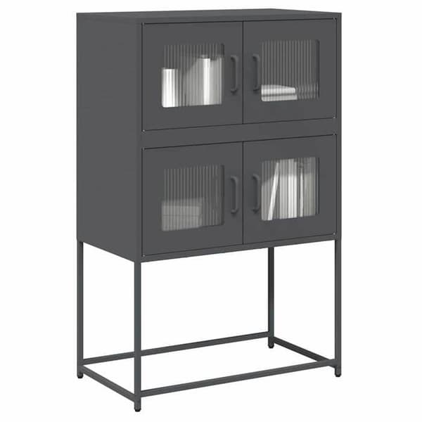 vidaXL Buffé hög anthracit 68x39x107 cm stål 853346