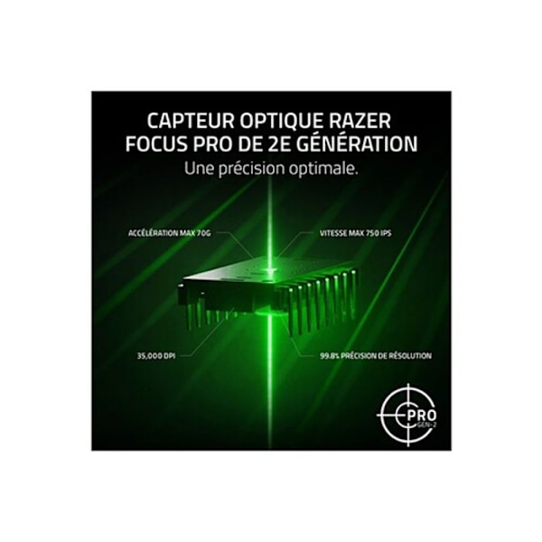 Spelmus - Razer - Viper v3 Pro - Trådlös - 35000 dpi - 6 programmerbara knappar