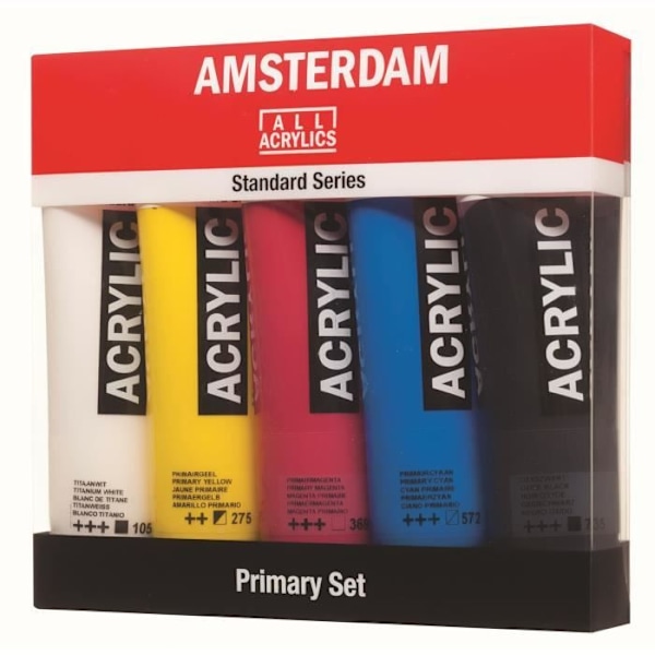 AMSTERDAM Akryl 5 primära rör 120 ml Flerfärgad