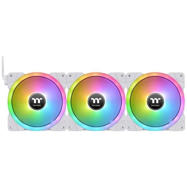 Fläkt för PC - Thermaltake - CL-F162-PL14SW-A - Vit - Transparent - RGB vit, transparent, RGB