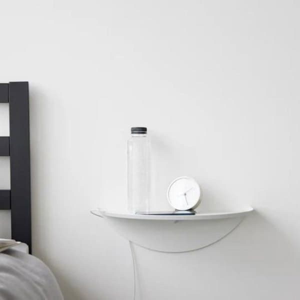 YAMAZAKI - Rund väggställning L40 cm - TOWER - Vit