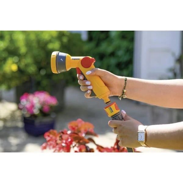 Vattenspruta - HOZELOCK - Multi Spray 2669 0000 - Sprutpistol - 5 funktioner - Gul